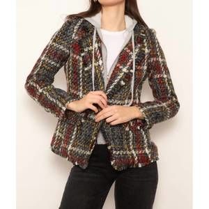 Central Park West Multicolor Plaid Blazer